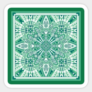 Modern Green Quilt Sticker